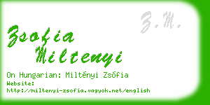 zsofia miltenyi business card