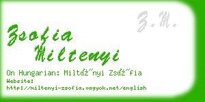 zsofia miltenyi business card